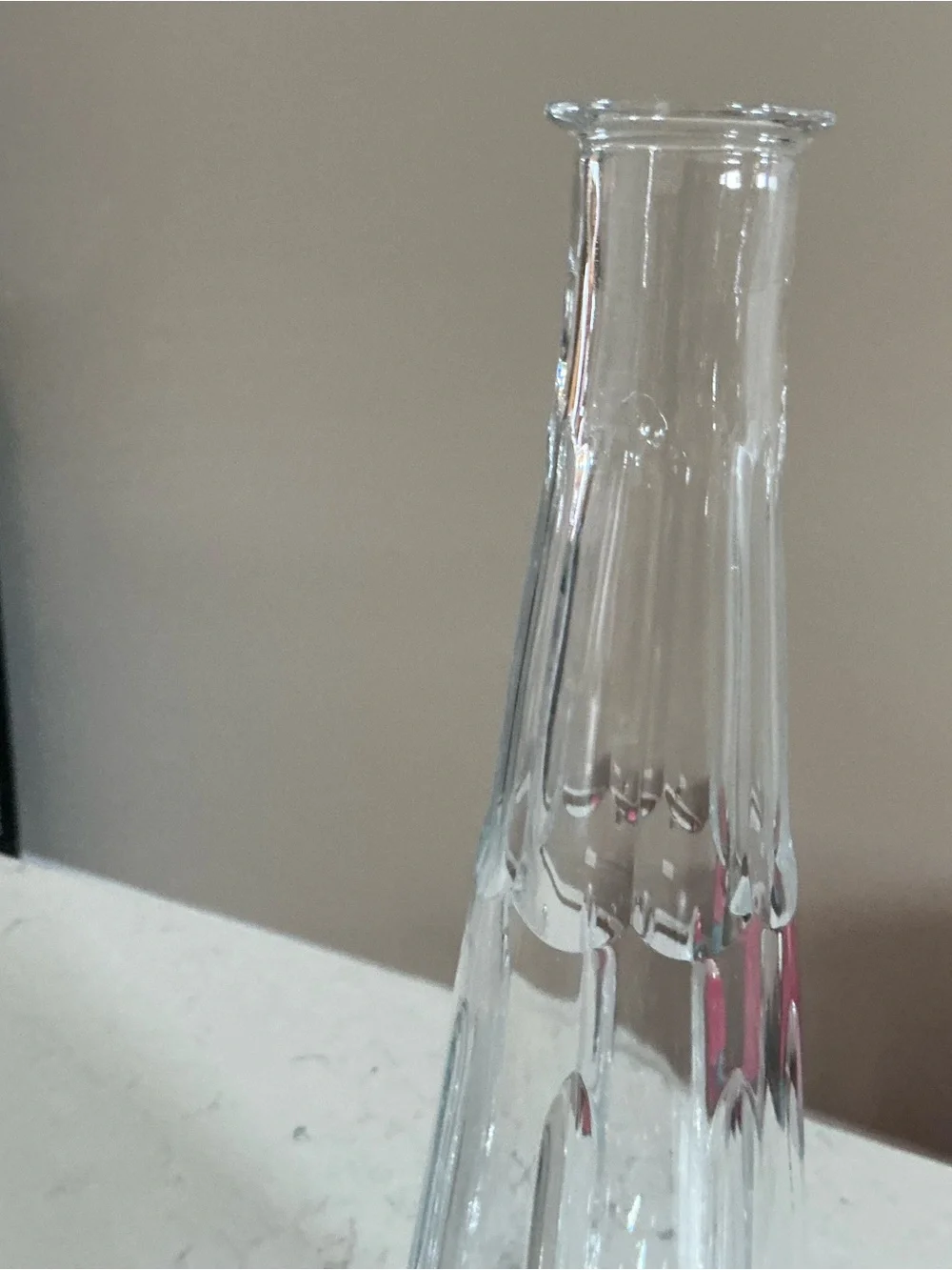 Vintage full lead crystal decanter with stopper BLOCk 16” hand cut crystal